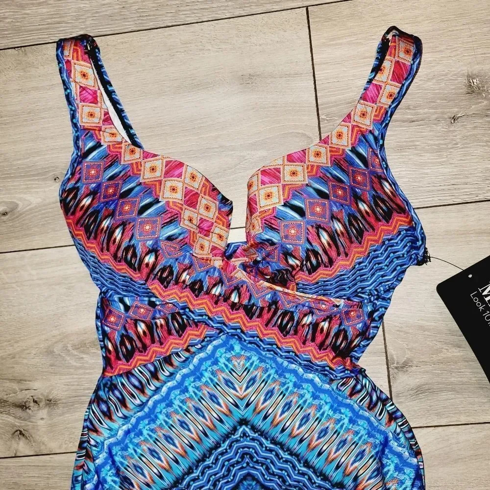 🆕️2024 Arrival Miraclesuit Casablanca Criss Cross Escape Sz 10 women's swimsuit - Picture 8 of 16